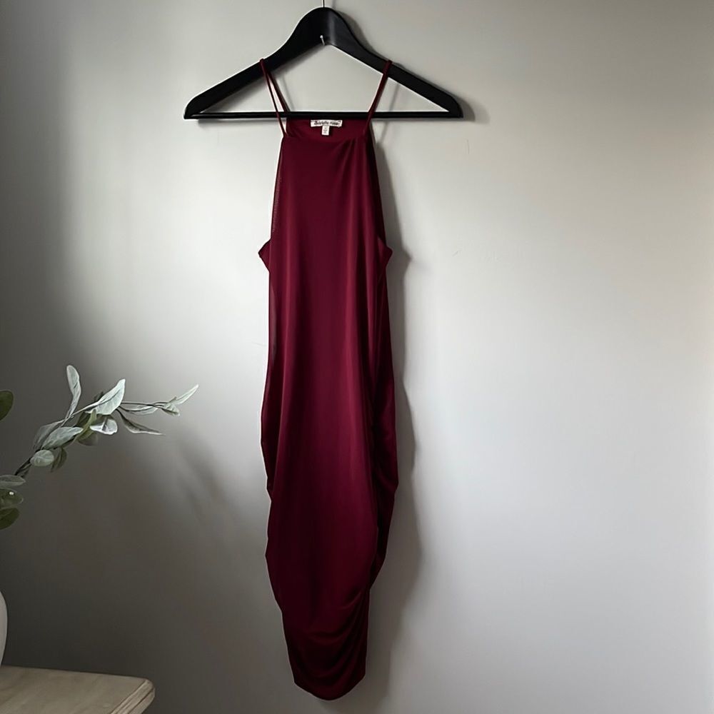 Charlotte Russe Burgundy Pencil Dress. Size Medium‎